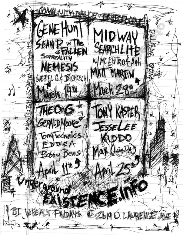 Underground Existence event flyer