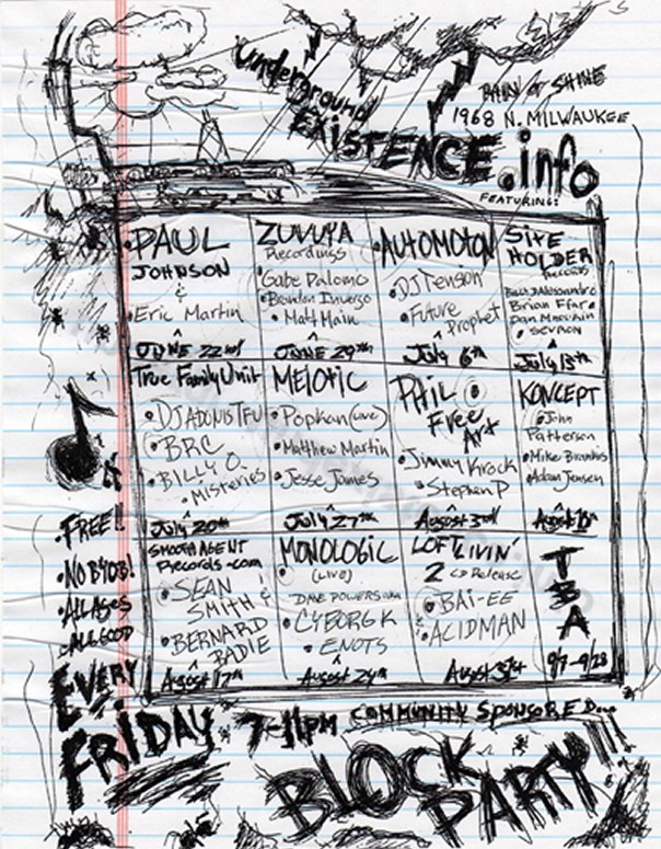 Underground Existence event flyer